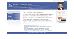 Desktop Screenshot of minister.dva.gov.au