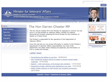 Tablet Screenshot of minister.dva.gov.au