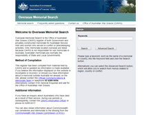 Tablet Screenshot of memorials.dva.gov.au